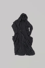 Load image into Gallery viewer, 047 - Draped Long Coat in linen viscose
