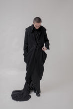 Load image into Gallery viewer, 047 - Draped Long Coat in wool
