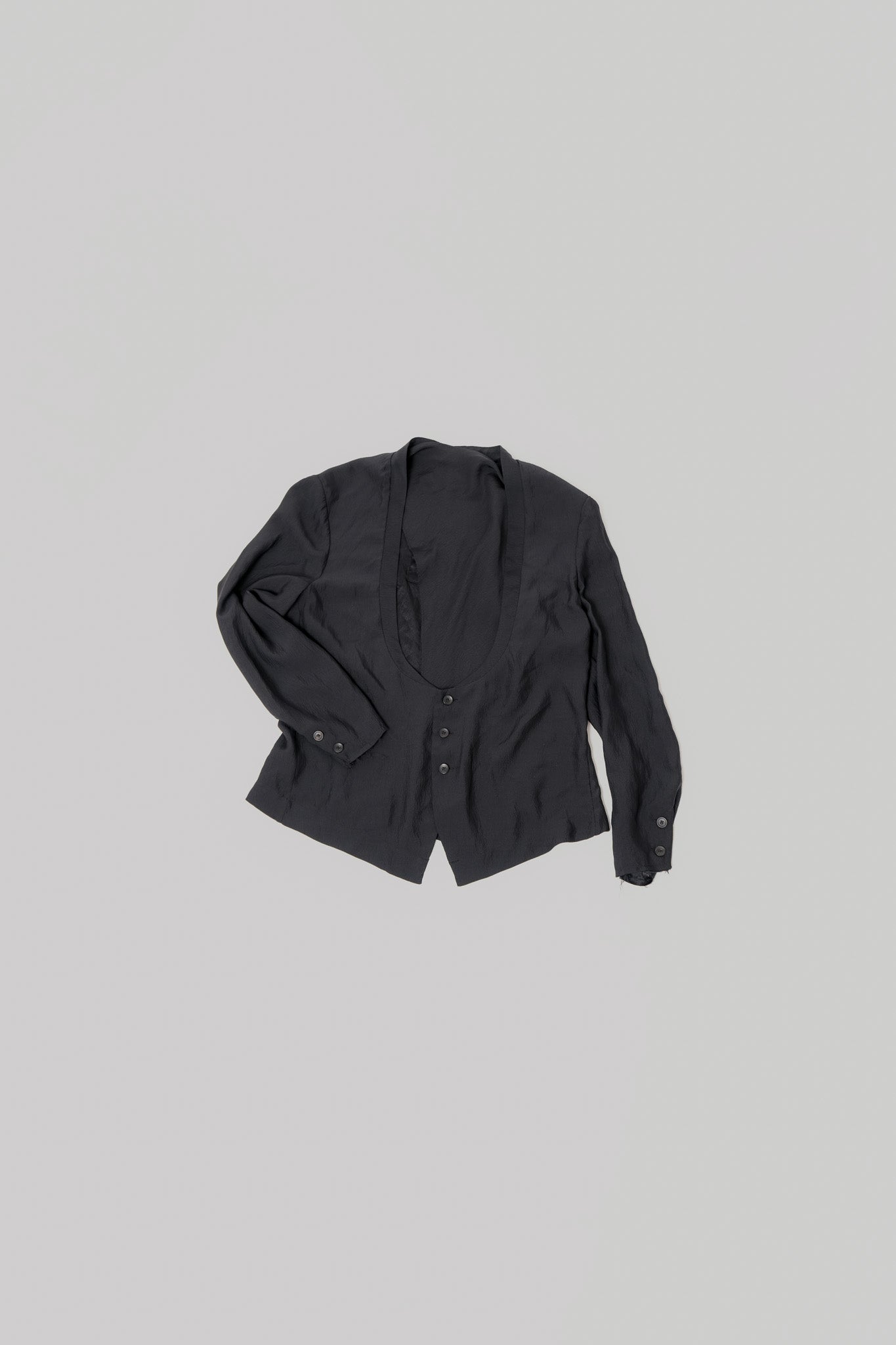 043 - Draped Vest Jacket in Silk