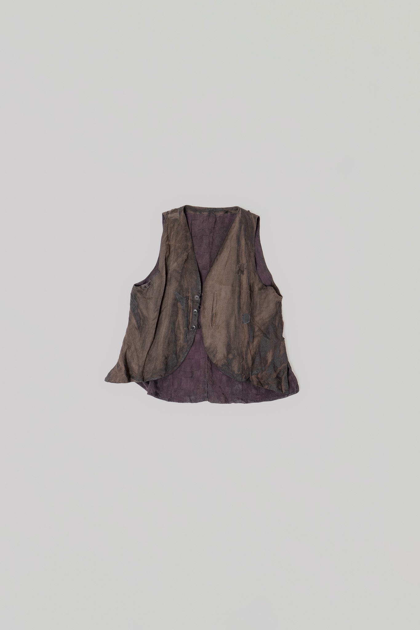 012 -  Patch Work Vest (Brown)