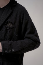 Load image into Gallery viewer, 020 - Distressed Hole Blazer in Wool (Black)
